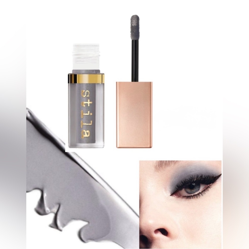 NEW Stila Suede Shade Liquid Eye Shadow sheer pewter silver